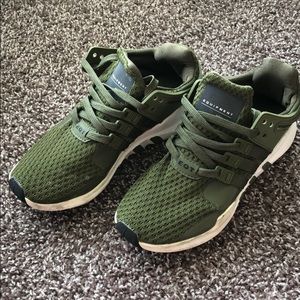 Green adidas equipment sneakers